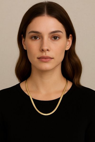 Mathilda Aksesuar Women's Gold Italian Chain Necklace
