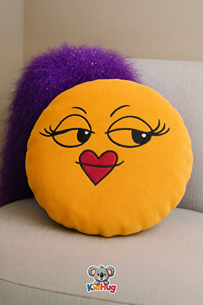 KidHug Emoji Plush Pillow – Optional - Lover, Choice, Kokoş Emoji Pillows, Home Car Office Gift Smile