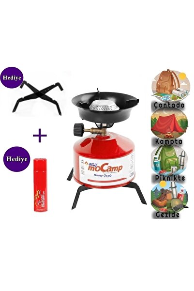 gaman Taşınabilir Ocak Iksa Mocamp Çakmak Gazlı Pratik Kamp Ocağı - Piknik Tüpü Metal Ayaklık