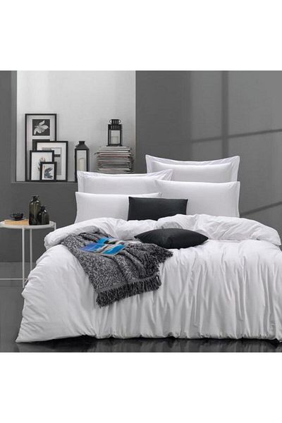 Nuvomon White Double Duvet Cover Set