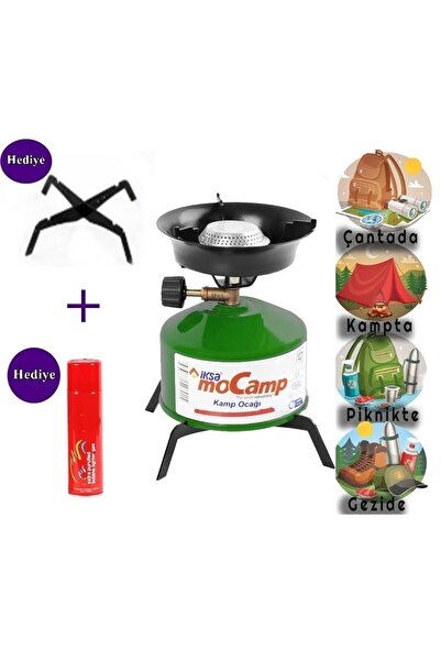 gaman Taşınabilir Ocak Iksa Mocamp Çakmak Gazlı Pratik Kamp Ocağı - Piknik Tüpü Metal Ayaklık