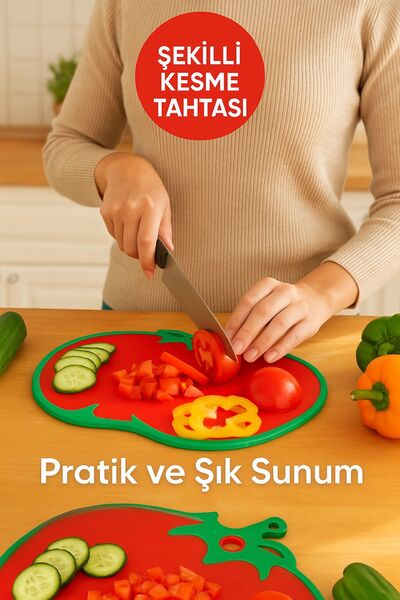 Open Home Concept Ekmek, Sebze, Meyve Kaydırmaz Leke Tutmaz Kesim Standı Taht...