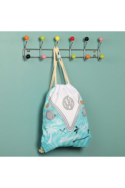 Volkswagen Drawstring Bag, Cotton Sports/Fitness Backpack, Camperbus Surf Vw T1 Caravan