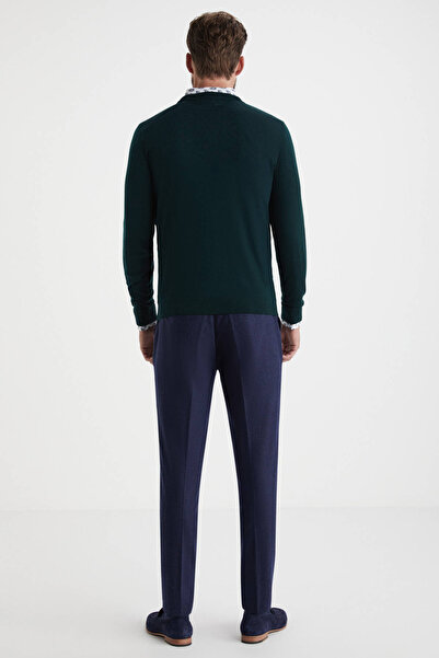 Hemington V-Neck Emerald Green Merino Wool Sweater