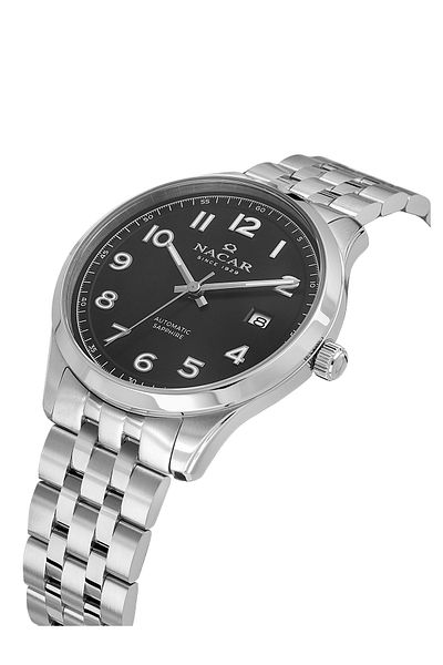 Nacar Sapphire Glass Classic Silver Men's Watch Nc42-299358-Abm