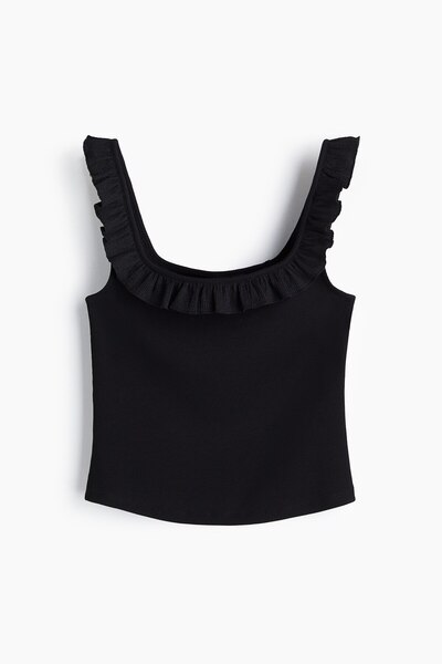 H&M Fırfırlı Kolsuz Üst