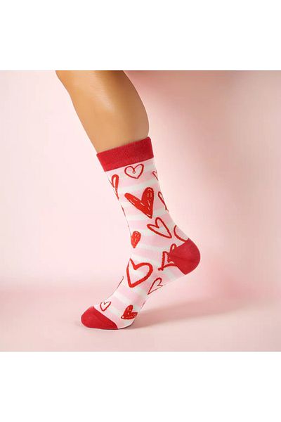 OEM Șosete Damă Lungi, Cu Inimioare, Universale – Confort Și Stil Romantic