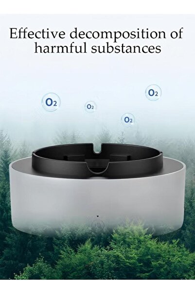 Generic Self-extinguishing Ashtray 2 In 1 With Air Purifier Electronic Ashtray With Filter