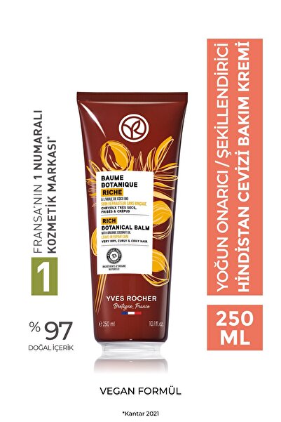 Yves Rocher Hindistan Cevizi Bakım Kremi -Tüm Saçlar/ Canlandırıcı/Şekillendi...