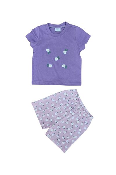 Fuar Baby Baby Girl Children's 100% Cotton Shorts Set (1-4 Years)
