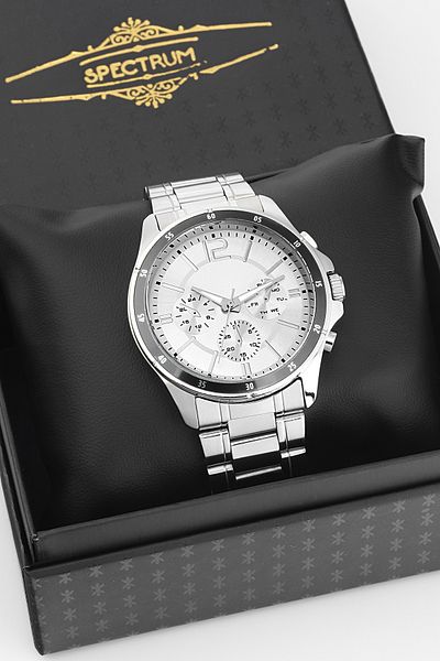 SPECTRUM PREMİUM Spectrum Premium Steel Cord Colorful Dial Men's Wrist Watch in Special Box