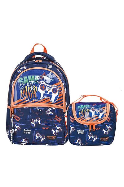 MUGGLE 3 Compartment Lets Play School Backpack+Lunch Bag