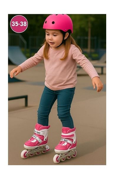 NUNU Adjustable-Lighted-One Row and Double Row Useable Skating 35-38 Number