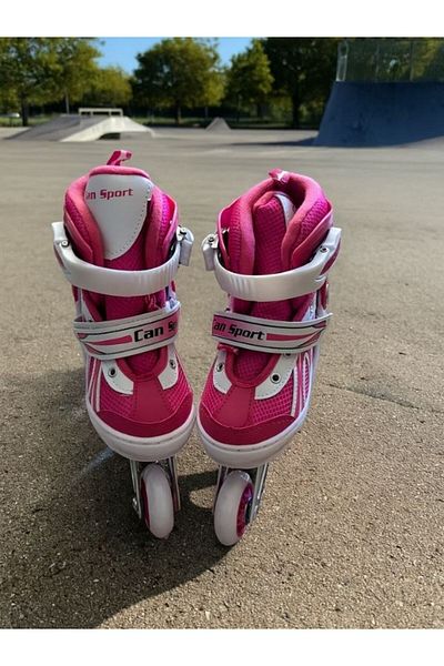 NUNU Adjustable-Lighted-One Row and Double Row Useable Skating 35-38 Number