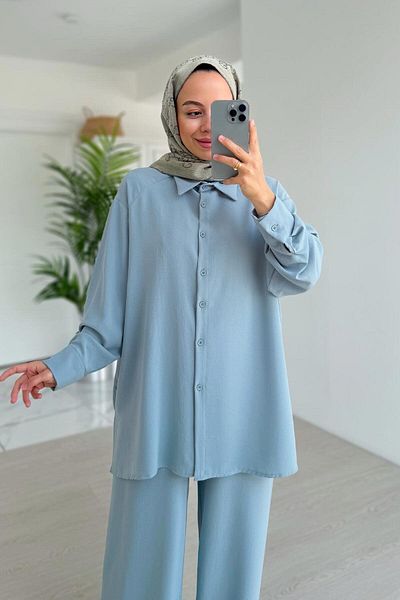 Ka Hijab Σετ Μπλε Πέρλες