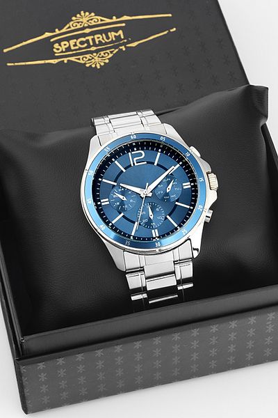 SPECTRUM PREMİUM Spectrum Premium Steel Cord Colorful Dial Men's Wrist Watch in Special Box