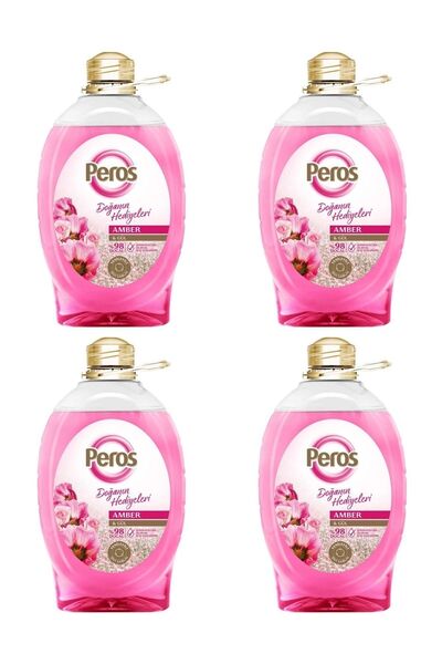 Peros 4 Adet-sıvı Sabun Amber & Gül 3 Kg X 4lü Süper Avantaj Paketi