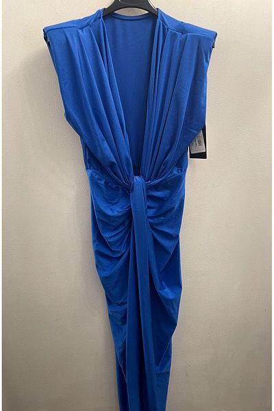 ASTRID FASHION STORE Rochie Nadina midi din lycra cu nod în talie