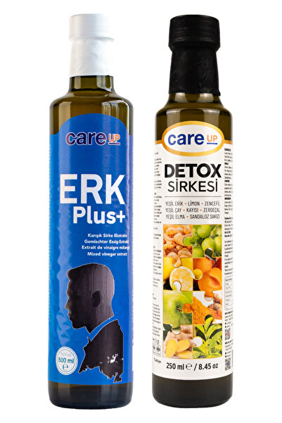 Care Up Detox Sirkesi Sandaloz Sakızı, Kayısı Içeren 250ml X Erk Plus Ginseng...