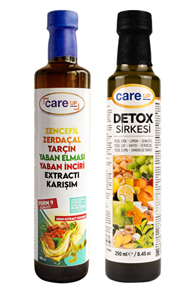 Care Up Form-9 Zerdeçal Ve Zencefil Sirke Karışımı 500 ml X Detox Sirkesi 250 ml