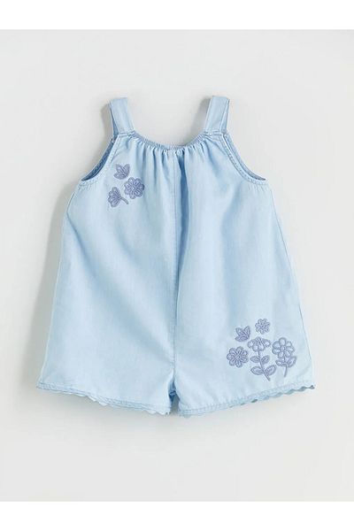 LC Waikiki Lcw Baby Ecru Crew Neck Floral Baby Girl Dress