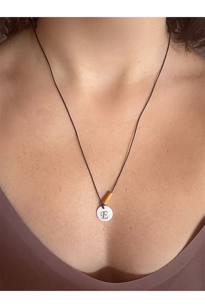 DGK COLLECTİON Letter E Complement Adjustable Necklace