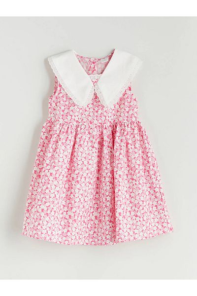 LC Waikiki Rochie pentru fetiță LCW baby Ecru Crew Deck Floral