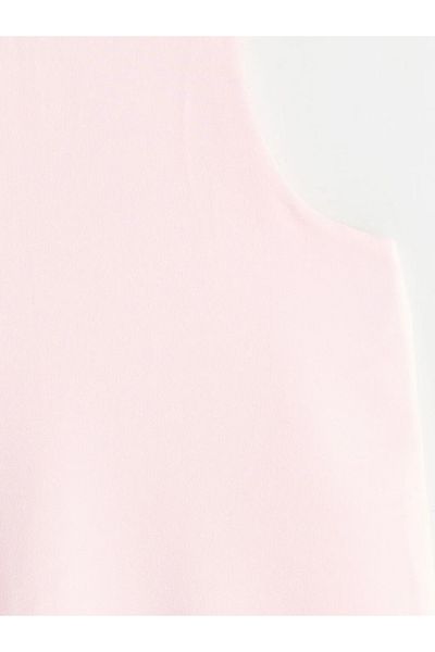 LC Waikiki Lcw Kids Pink Crew Neck Stone Girl's Dress