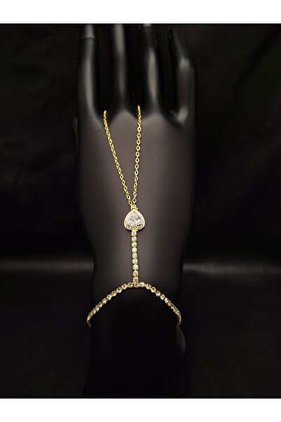 Han Ticarethane Gold Color Stone Waterway Model Heart Detailed Shahmeran