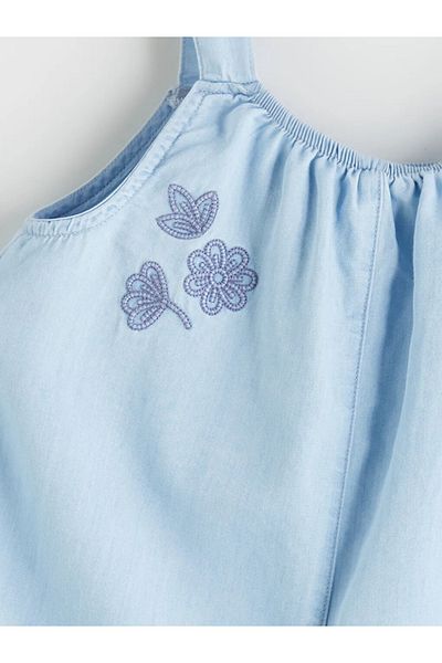 LC Waikiki Lcw Baby Ecru Crew Neck Floral Baby Girl Dress
