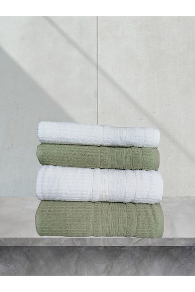 Fiesta Luxury Square Wrap 2 Pieces 50X90 cm and 2 Pieces 90X150 cm Boxed Turkish Bath Set