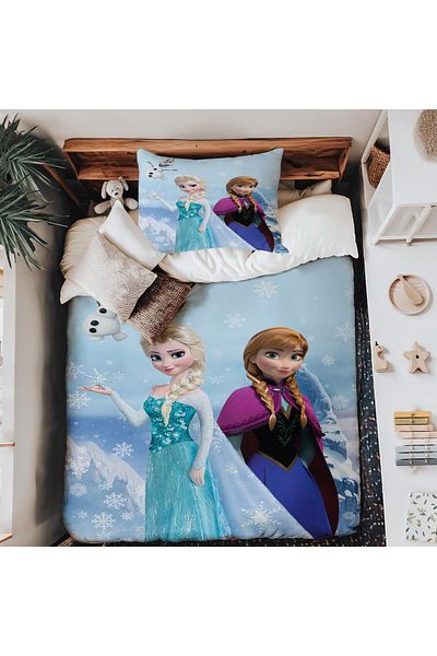 Şen Dekorasyon Elsa Anna Baby Duvet Cover Set