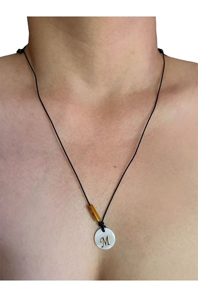DGK COLLECTİON Letter m Complement Adjustable Necklace