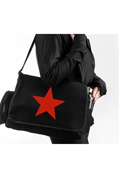 DEEFWEAR Red Star Design Printed Messenger Bag