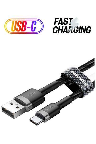 Baseus Usb C Cable 3.0a Fast Charging Cable Nylon Braided Cafule Series - 1m Usb Type C Charger Comp