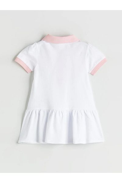 LC Waikiki Lcw Baby Ecru Crew Neck Floral Baby Girl Dress