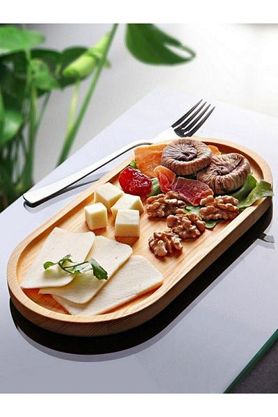 AC BOX Bamboo Presentation Plate & Oil Pot Plate 26 cm