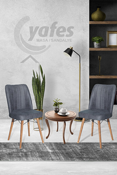 Avenza living Kare Gold 2'li Sandalye Mutfak Sandalyesi