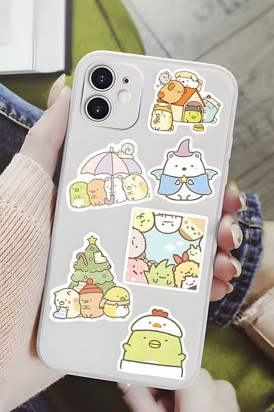 Grafikup Cute Cartoon Sticker Set - 50 Pieces Pen Laptop Notebook Water Bottle Sticker