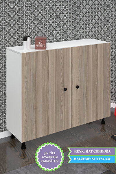 Kenzlife Ayakkabılık Yemeni5 Crdbyz 83*120*32 Kapaklı 5 Raflı 30 Çift Ayakkab...