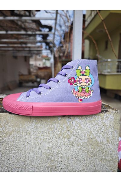 archiepet Purple Laced Pink Sole Omar Santive Anime Girls Shoes