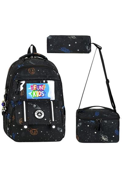 Baginn Set de 3 geanți pentru școală primară 42*30 cm cutie de prânz trusa de creion spate ortopedic țesătură hidrofugă