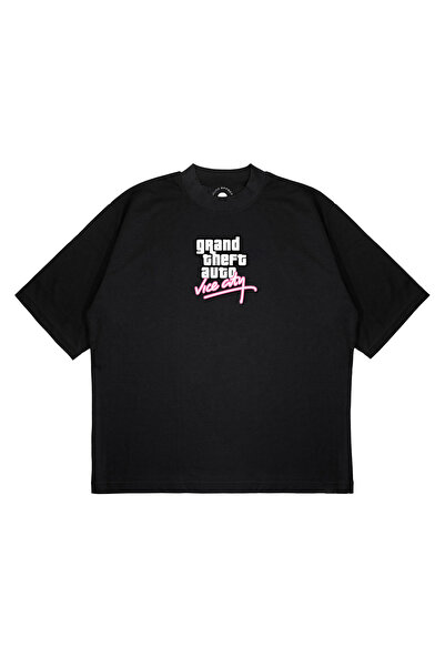 TRAGEDY Unisex Oversize Gta Vice City Printed T-Shirt