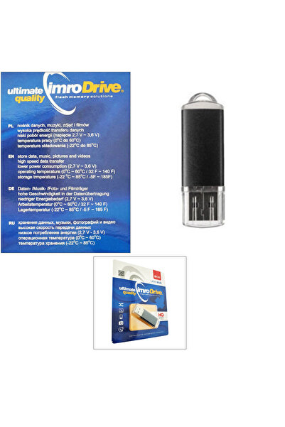 Diverse Memorie USB Imro 8GB USB 2.0 neagra cu capac transparent si orificiu agatatoare, in blister