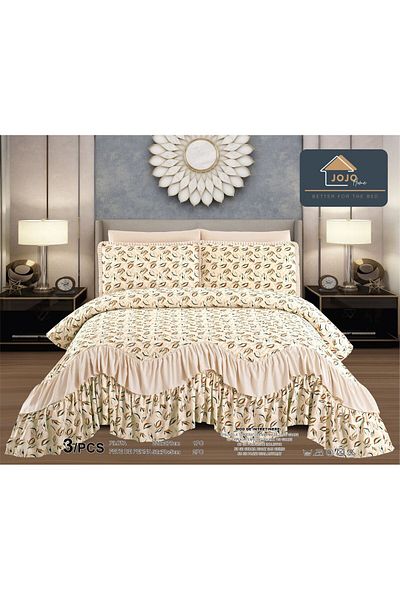 FIONNA.RO Finet Premium Quilt - Cream With Leaves