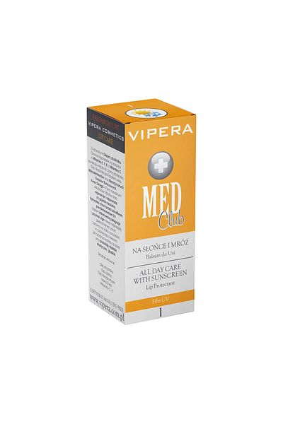 Vipera Sun & Frost Protective Lip Balm, 01 Pale Yellow, 4 g