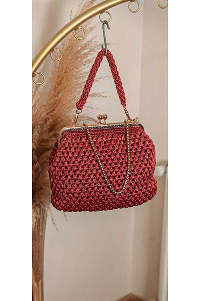morpembej kadın erkek çocuk Handmade Woven Crochet Shoulder Bag Evening Dress Classic Model