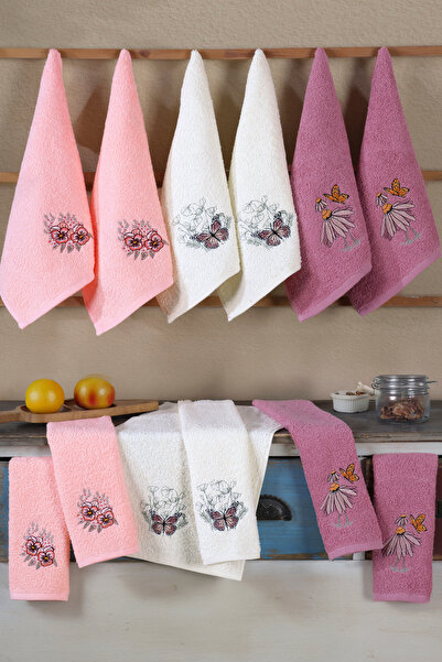 DNZGÜLCAN Набір кухонних рушників, 6 шт. – 100% бавовняні рушники для рук | Рушники для обличчя – Весільний набір