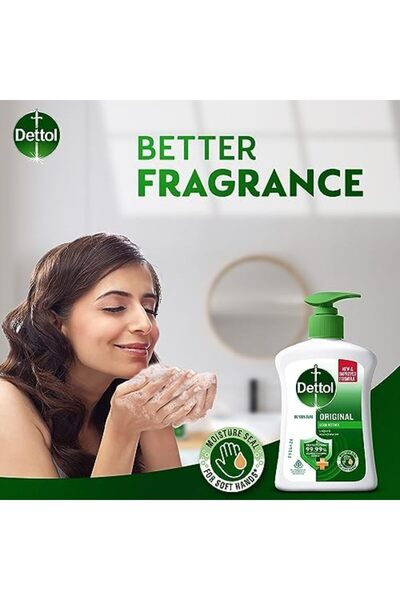 Dettol Liquid Handwash Dispenser Bottle Pump (Pack of 3 - 200ml each)- Original Hand Wash | Germ Def