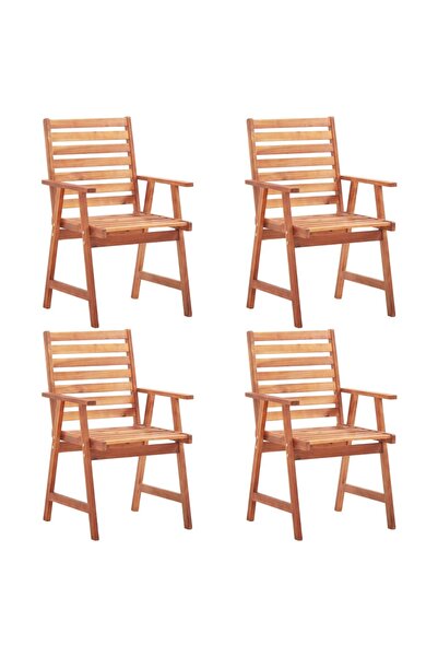 vidaxl Outdoor Dining Chairs 4 pcs Solid Acacia Wood